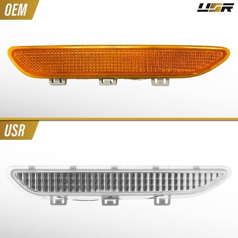 USR 04-06 E46 2D Coupe Clear Lens Reflector – Front Bumper Sidemarker Lamp Set (Left + Right) Compatible with 2004-2006 BMW E46 Chassis 3 Series 325ci / 330ci (2 Door Coupe / 2-Door Convertible) in Saudi Arabia