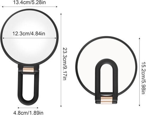 Tbestmax 1X/10X, 1X/20X Magnifying Mirror, Double Side Handheld Mirror Foldable Travel Mirror for Makeup - 2 Pack in Kuwait