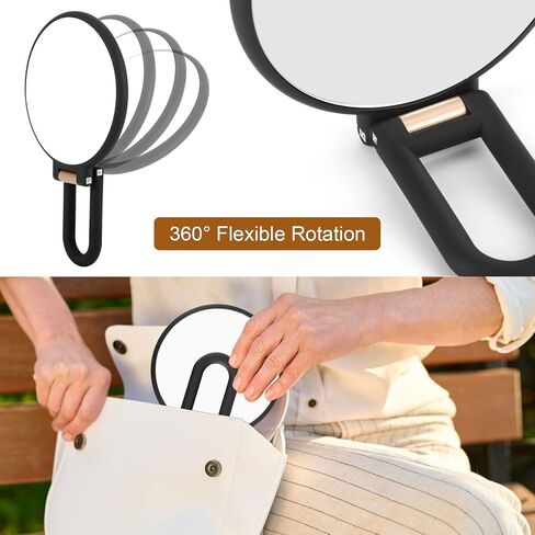 Tbestmax 1X/10X, 1X/20X Magnifying Mirror, Double Side Handheld Mirror Foldable Travel Mirror for Makeup - 2 Pack in Kuwait