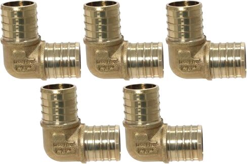 5 قطع XFITTING 1 "X 1" Pex Elbow - كوع مجعد نحاسي، منفذ كامل in Kuwait