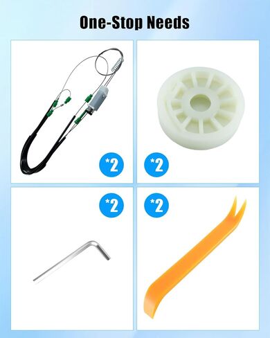 Window Regulator Repair Front LH RH Fit for Chevrolet Corvette C6 2005-2013 2-PCS in Kuwait