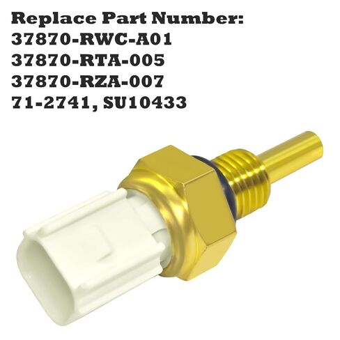 37870-RWC-A01 مستشعر درجة حرارة سائل التبريد مع حزام ضفيرة موصل - متوافق مع مركبات Acura وHonda المختارة - استبدل 37870-RTA-005، 37870-RZA-007، 71-2741، SU10433 in Saudi Arabia