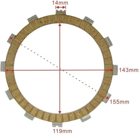 Motorcycle Clutch Plates Clutch Friction Plate for YZ 250 490 XVS650 for Drag Star MT-07 700 XSR700 MT-03 660 XT660 R Z for Tenere 650 Pegaso in Saudi Arabia