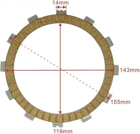 Motorcycle Clutch Plates Clutch Friction Plate for YZ 250 490 XVS650 for Drag Star MT-07 700 XSR700 MT-03 660 XT660 R Z for Tenere 650 Pegaso in Saudi Arabia