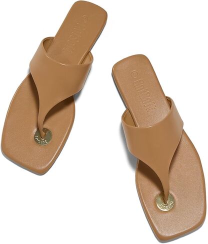 صنادل نسائية مسطحة صيفية للشاطئ مفتوحة بمقدمة مربعة فليب فلوب مريحة مسطحة سهلة الارتداء in Kuwait