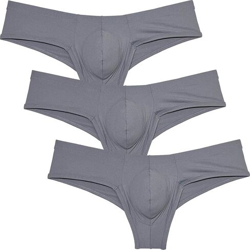 ملابس داخلية بكيني برازيلي ملمس البشرة للرجال، سراويل داخلية بوكسر صغيرة معززة بنصف الورك in Kuwait