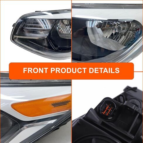 Pair Halogen Headlights Headlamps Assembly for 2014-2019 Kia Soul KI2502167 KI2503167 92101-B2270 92102-B2270 Left&Right Not Come with Bulbs DOT/SAE-Certified in Saudi Arabia