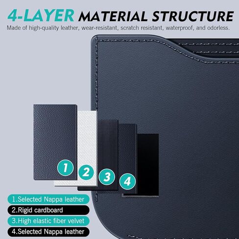 Car Seat Side Pocket Organizer - PU Leather Multifunctional Car Storage Bag, Mini Console Side Organizer for Seat/Door/Window, Holds Phone, Keys, Sunglasses, Wallet (Black) in Saudi Arabia