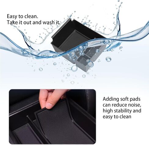 Center Console Organizer Tray for 2013-2019 Nissan Sentra,Armrest Storage Box Insert Tray Equipped with Non-Slip Black Mat for 2013 2014 2015 2016 2017 2018 2019 Sentra Accessories in Saudi Arabia