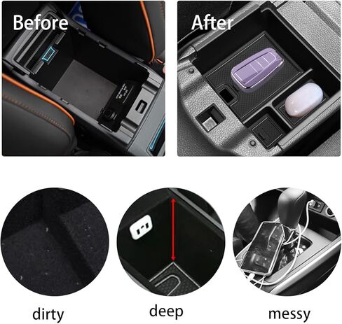 Center Console Organizer Tray for 2013-2019 Nissan Sentra,Armrest Storage Box Insert Tray Equipped with Non-Slip Black Mat for 2013 2014 2015 2016 2017 2018 2019 Sentra Accessories in Saudi Arabia