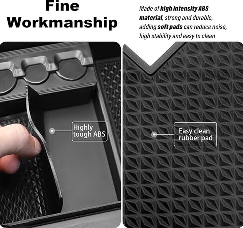 Center Console Organizer Tray for 2013-2019 Nissan Sentra,Armrest Storage Box Insert Tray Equipped with Non-Slip Black Mat for 2013 2014 2015 2016 2017 2018 2019 Sentra Accessories in Saudi Arabia