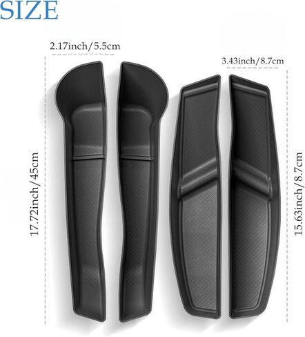 Door Inner Bag Liner for Tesla Model Y 2024/2023/2022/2021, Door Side Bag Storage Box, Felt Cover Protective Cover, Car Interior Accessories Door Storage Sorting Tray, TPE Waterproof 4pcs in Kuwait