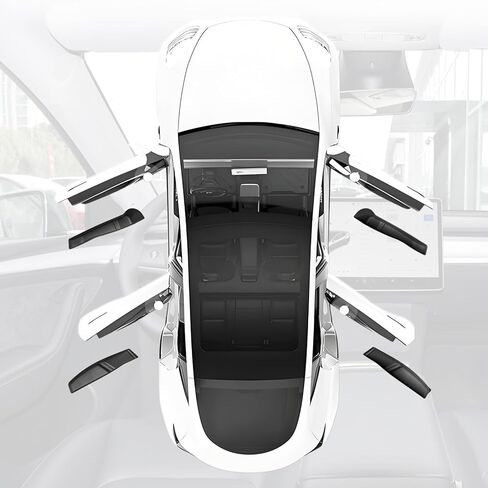 Door Inner Bag Liner for Tesla Model Y 2024/2023/2022/2021, Door Side Bag Storage Box, Felt Cover Protective Cover, Car Interior Accessories Door Storage Sorting Tray, TPE Waterproof 4pcs in Kuwait