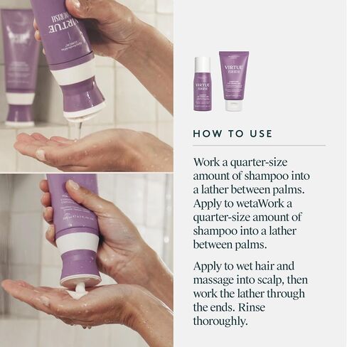 Virtue Flourish Shampoo and Conditioner Set for Fine or Thinning Hair, Sulfate Free Hair Growth Product, Travel Size in Kuwait