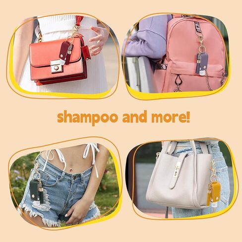 مجموعة سلسلة مفاتيح حامل مطهر اليد 12 قطعة، زجاجات مطهر يد فارغة بحجم السفر مقاومة للتسرب (1 أونصة/30 مل)، موزع سائل محمول قابل لإعادة الملء لحقيبة الظهر والمحفظة وحقيبة الحفاضات (12 لونًا) in Kuwait