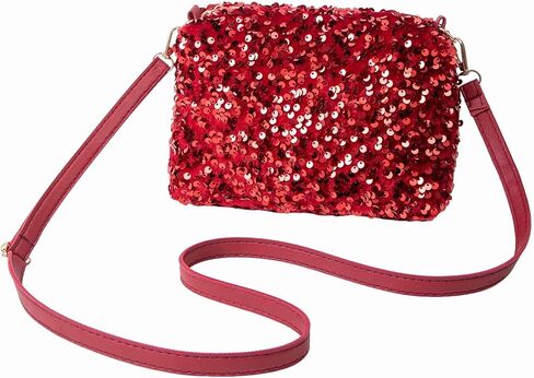 محفظة مطرزة بالترتر الأحمر، حقيبة مسائية لطيفة على الجسم، حقائب صغيرة تمر بالجسم للنساء، هدايا عيد الميلاد للفتيات أشياء عصرية، ملابس فتاة الاستعراض في السبعينيات وإكسسوارات حمراء in Kuwait