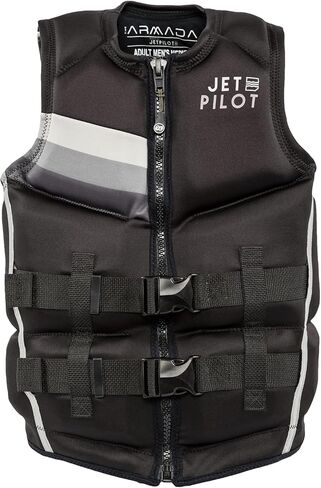 Jetpilot Men's Armada Neoprene Coast Guard Approved Life Jacket PFD -Black-XS in Kuwait
