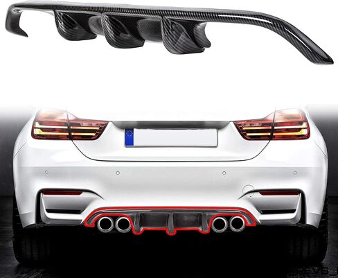 موزع المصد الخلفي من Kojem متوافق مع 2015 2016 2017 BMW F80 M3 & F82 F83 M4 ممتص الصدمات للشفاه الفاصل من ألياف الكربون اللون in Saudi Arabia