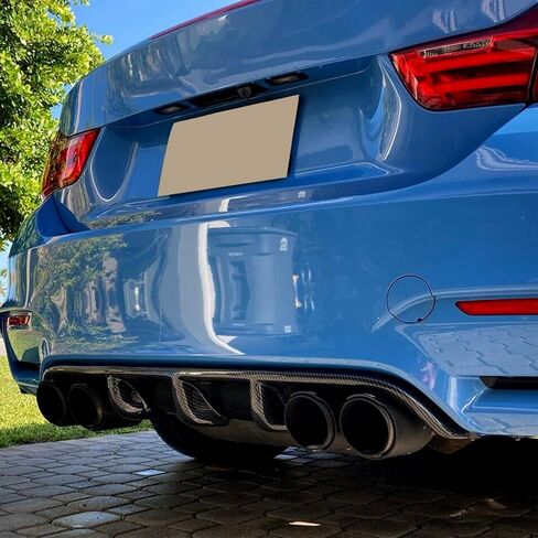 موزع المصد الخلفي من Kojem متوافق مع 2015 2016 2017 BMW F80 M3 & F82 F83 M4 ممتص الصدمات للشفاه الفاصل من ألياف الكربون اللون in Saudi Arabia