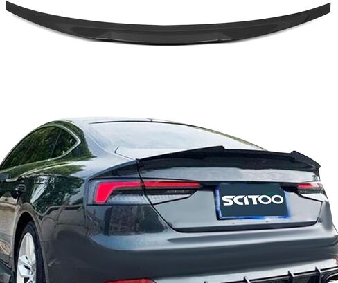 SCITOO Spoiler Wing Fit for Audi A5 S5 4-Door 2017-2020 M4 Style Gloss Black Rear Trunk Lid Spoiler Wing in Saudi Arabia