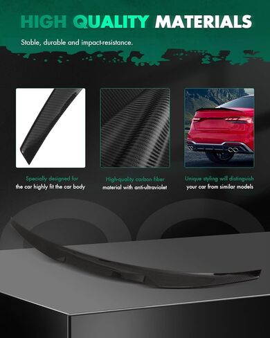 SCITOO Spoiler Wing Fit for Audi A5 S5 4-Door 2017-2020 M4 Style Gloss Black Rear Trunk Lid Spoiler Wing in Saudi Arabia