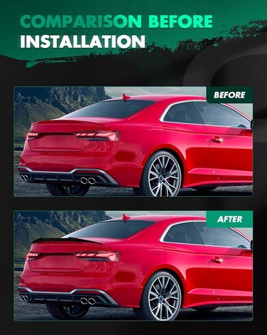 SCITOO Spoiler Wing Fit for Audi A5 S5 4-Door 2017-2020 M4 Style Gloss Black Rear Trunk Lid Spoiler Wing in Saudi Arabia