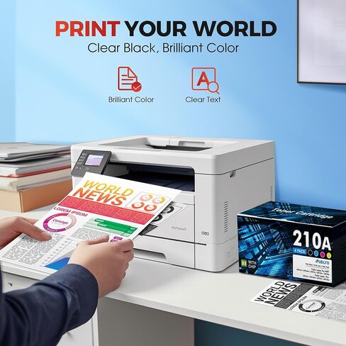 210A Toner Replacement for HP 210A Toner Cartridges 4 Pack - 210 Toner Work for Color LaserJet Pro MFP 4301Fdw Toner Cartridges 4201dn 4301fdn 4201dw Printer, for HP Ink 210A hp210a W2100A in Kuwait