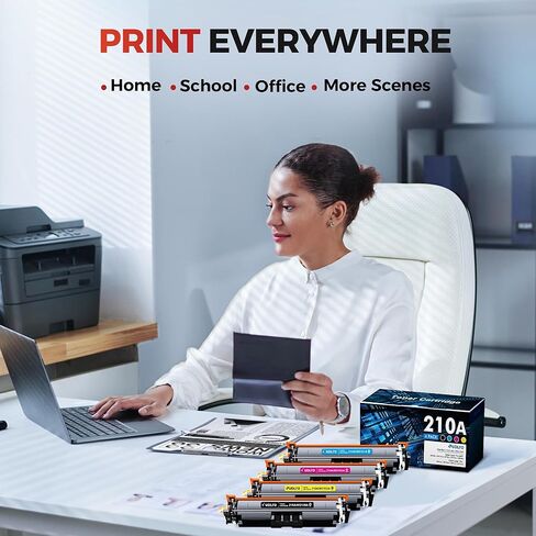 210A Toner Replacement for HP 210A Toner Cartridges 4 Pack - 210 Toner Work for Color LaserJet Pro MFP 4301Fdw Toner Cartridges 4201dn 4301fdn 4201dw Printer, for HP Ink 210A hp210a W2100A in Kuwait
