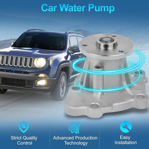 AW6038 1300A082 Engine Water Pump w/Gasket Fit for Chrysler 200 Sebring, Dodge Avenger Caliber Dart Journey, Fiat 500X, Jeep Cherokee Compass Patriot Renegade, Fit for Mitsubishi Lancer Outlander RVR in Saudi Arabia