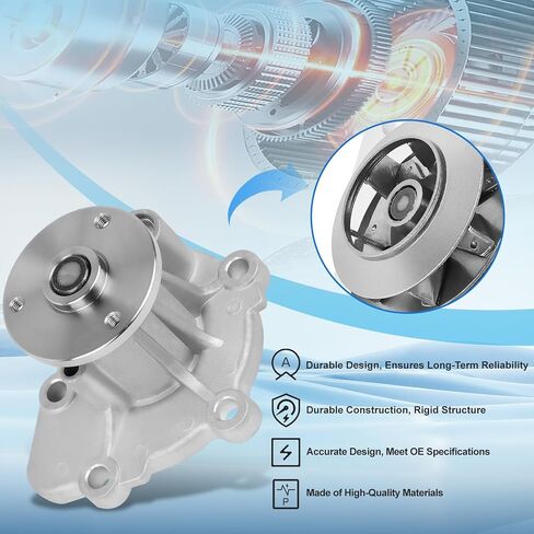 AW6038 1300A082 Engine Water Pump w/Gasket Fit for Chrysler 200 Sebring, Dodge Avenger Caliber Dart Journey, Fiat 500X, Jeep Cherokee Compass Patriot Renegade, Fit for Mitsubishi Lancer Outlander RVR in Saudi Arabia