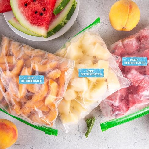 1000 قطعة من الملصقات المبردة مستطيلة مقاومة للماء مقاس 0.5 بوصة × 1.5 بوصة ملصق مبرد لتغليف المواد الغذائية تحذير لاصق ملصق صيدليات الصيدليات ملصقات تحذير لتعبئة شحن الأطعمة الباردة in Kuwait