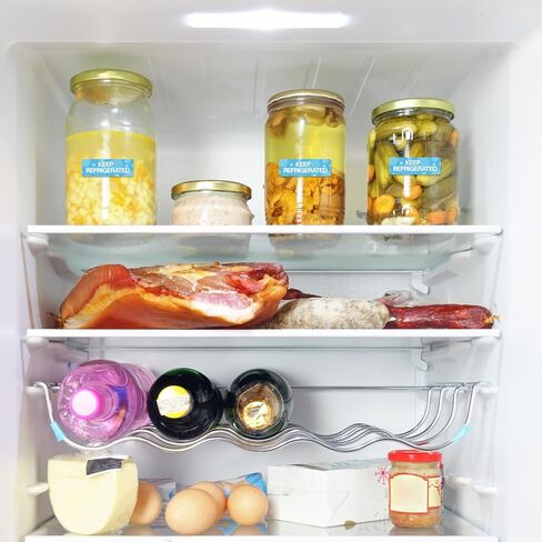 1000 قطعة من الملصقات المبردة مستطيلة مقاومة للماء مقاس 0.5 بوصة × 1.5 بوصة ملصق مبرد لتغليف المواد الغذائية تحذير لاصق ملصق صيدليات الصيدليات ملصقات تحذير لتعبئة شحن الأطعمة الباردة in Kuwait