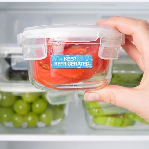 1000 قطعة من الملصقات المبردة مستطيلة مقاومة للماء مقاس 0.5 بوصة × 1.5 بوصة ملصق مبرد لتغليف المواد الغذائية تحذير لاصق ملصق صيدليات الصيدليات ملصقات تحذير لتعبئة شحن الأطعمة الباردة in Kuwait