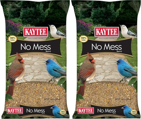 Kaytee Wild Bird (No Mess or Waste Free) Food Seed Blend for Blue Jays, Woodpeckers, Juncos, Cardinals, Grosbeaks, Sparrows, and Finches, 10 Pound, (Packaging May Vary) in Saudi Arabia