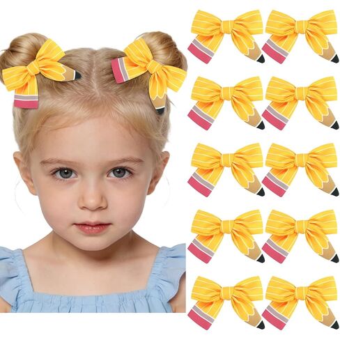 YARIEW Bow Hair Clips 20 Pcs Pencil Hair Clips Back to School Teacher Gifts Hair Clip for Women Thin Hair Teacher Appreciation Gifts Cute Hair Accessories Party Costume in Saudi Arabia