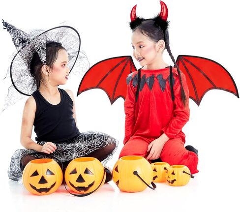 quescu 3pcs Devil Costume Set,Devil Wings,Devil Horn Headband,Pitchfork for Halloween Dress Up Cosplay Accessories Party Favor in Kuwait