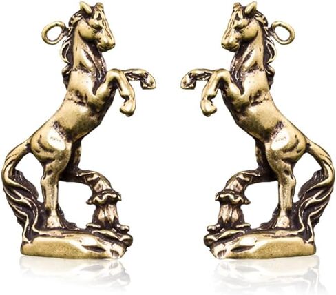 2pcs of Classic Brass Animal Key Pendant Ornaments, Horse Key Pendant Ornaments, Exquisite Horse Decor, Suitable for Home Decoration and Office Decoration in Saudi Arabia