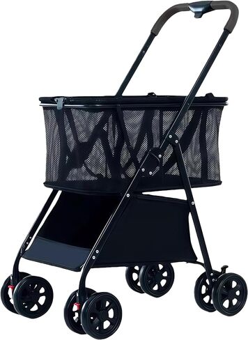 عربة تسوق قابلة للطي، عربة بقالة قابلة للطي شديدة التحمل بسعة 80 رطلًا مع سلة قابلة للإزالة وعجلات دوارة 360 درجة، عربة محمولة قابلة للطي بيد واحدة للبقالة والغسيل والتخييم in Kuwait