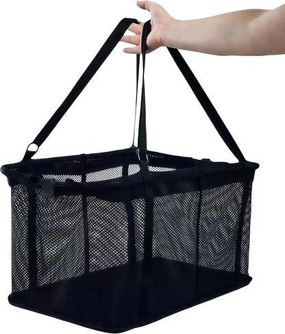 عربة تسوق قابلة للطي، عربة بقالة قابلة للطي شديدة التحمل بسعة 80 رطلًا مع سلة قابلة للإزالة وعجلات دوارة 360 درجة، عربة محمولة قابلة للطي بيد واحدة للبقالة والغسيل والتخييم in Kuwait