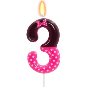 شموع عيد ميلاد الفأر الوردي، شموع أرقام سوداء وحمراء للكعكة رقم 2 شمعة كعكة توبر للعبة تحت عنوان شمعة عيد ميلاد الديكور لوازم الاحتفالات بالذكرى السنوية (وردي، 2) in Kuwait