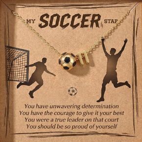 قلادة سينتيريا لكرة القدم للنساء بقلادة عدد إكسسوارات رياضية مجوهرات لأعياد الميلاد وعيد الميلاد وعيد الحب والتخرج in Kuwait