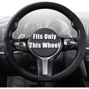 Aimato Customized Steering Wheel Cover for BMW(M Sport) X3 2014-2017/X5 2014-2018/3 Series 2012-2019/5 Series 2014-2016/328i 320i 330i 325i 528i 530i 535i 2 4 6 Series X2 X4 X6 M2 M4 M5 M6 Sport in Kuwait