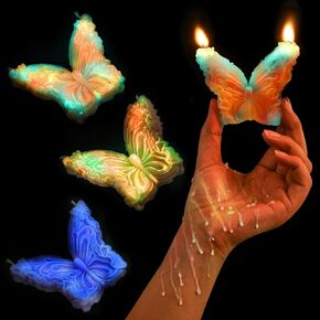 4PCS Low Temperature Candle, Low Heat Body Safe Candles Wax Play, Romantic Wax Play Candles, Flower Shaped Scented Candle for Couples(3.1 Inch, Fluorescence) in Kuwait