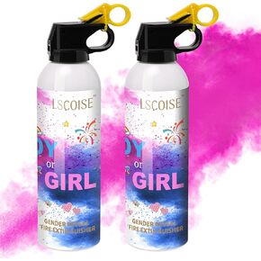 Gender Reveal Fire Extinguisher, Gender Reveal Color Smoke Powder Spray, 2 Pcs Large Pink Blaster Only for Baby Girl with Pink Smoke Suitable for Gender Reveal Party, 100% Biodegradable Party Supplies in Kuwait
