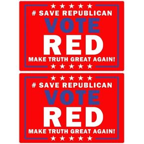 2 حزمة حفظ التصويت الجمهوري الأحمر 2024 Mangets عاكس الفينيل تسجيل المحمول صائق سيارة الوفير نافذة للماء المغناطيس الديكور in Kuwait