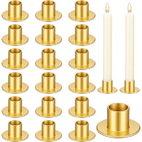 18 قطعة من حوامل الشموع المستدقة الذهبية، حوامل شمعدان معدنية للشموع العمودية، ديكور قطع مركزية لحفلات العشاء والذكرى السنوية للزفاف in Kuwait