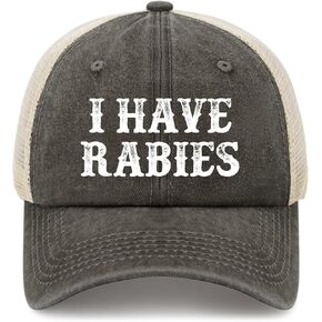 I Have Rabies Hat Trucker Hat for Women Baseball Cap Funny Birthday Gifts in Kuwait