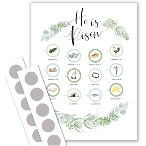 He is Risen Easter Calendar - Scratch-off Advent Calendar for Kids and Adults with Bible Scriptures and Easter Story - Family Activity Easter Chart - Easter Gift in Saudi Arabia