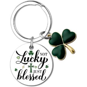 Good Luck Charms St Patricks Day Accessories Irish Gifts for Women Clover Keychain Shamrock Decorations Irish Blessing Clover Charm St. Patrick's Day Decorations in Kuwait