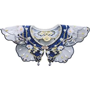 False Shawl Pearls Shawl Wrap Yunjian Collar Detachable Embroidery Floral Decorative Chinese Mamianqun Yunjian in Saudi Arabia